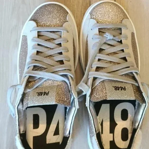 NWT P448 John Glitter Sneaker - Picture 7 of 14